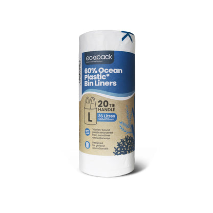 ECOPAK 36L OCEAN PLASTIC BIN LINER