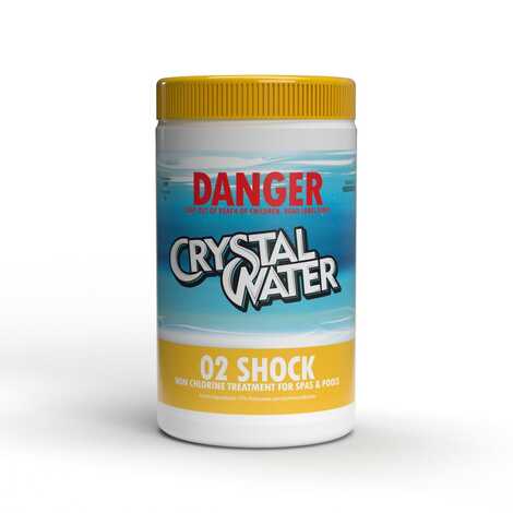 CRYSTAL WATER O2 SHOCK 1KG NON CHLORINE TREATMENT